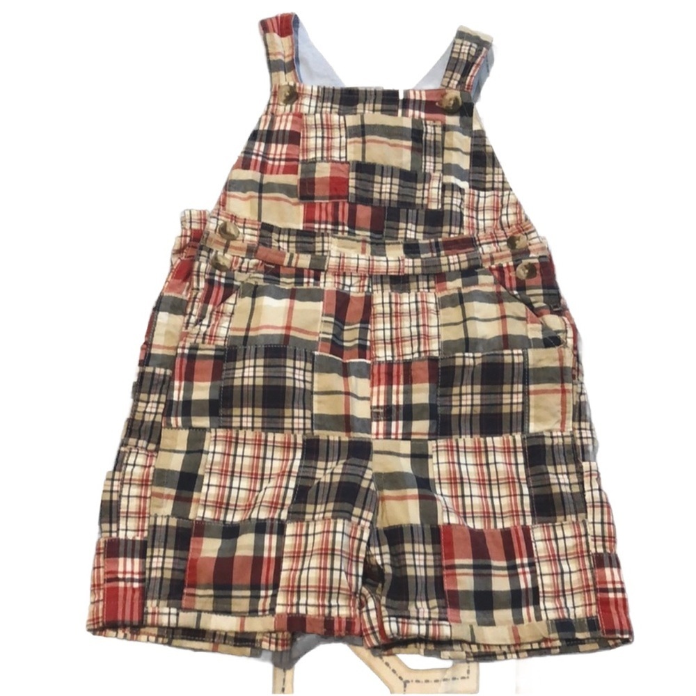 Janie and Jack red and blue boys shorts romper size 12/18 M🚘
